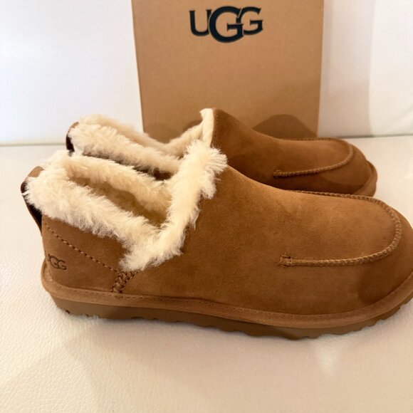 NIB UGGS UGG AUSTRALIA LORIA PULL ON SLIPPERS SHOES SIZE 9 CHESTNUT - Picture 2 of 9